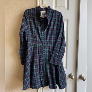 Kiel James Patrick Women's Flannel Plaid Fall Dress Size L